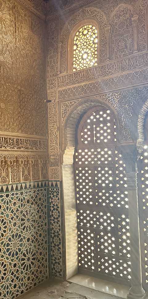 Light coming through a pierced screen